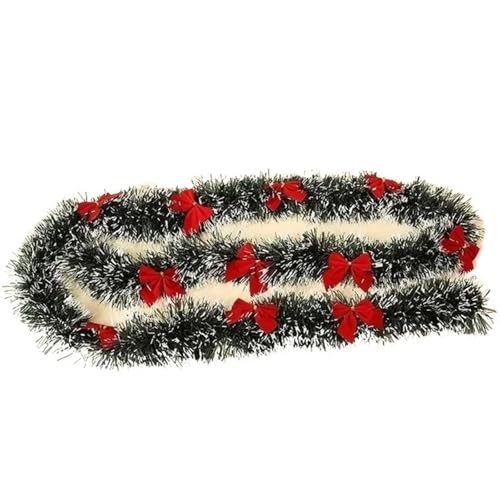 Weihnachtsgirlande Künstlich 2M Christmas Tinsel Ribbons Green Ribbon Garland Tree Hanging Pendent Wreath Ornaments Party Home Decoration(Color 2) von Ayztantine