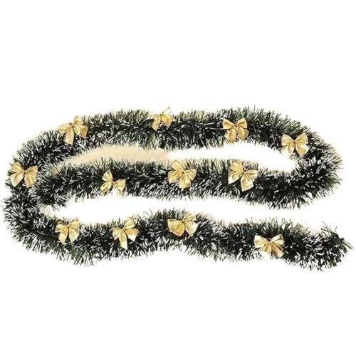 Weihnachtsgirlande Künstlich 2M Christmas Tinsel Ribbons Green Ribbon Garland Tree Hanging Pendent Wreath Ornaments Party Home Decoration(Color 3) von Ayztantine