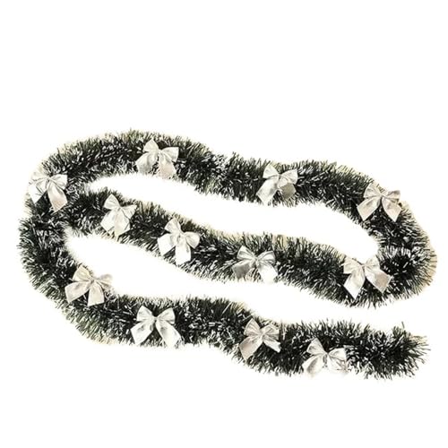 Weihnachtsgirlande Künstlich 2M Christmas Tinsel Ribbons Green Ribbon Garland Tree Hanging Pendent Wreath Ornaments Party Home Decoration(Color 4) von Ayztantine