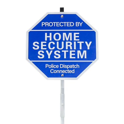 AzReference Warnschild mit Erdspieß, Aufschrift "Protected By Home Security System", Warnschild mit Erdspieß, 40 mm reflektierendes Aluminium, UV-geschützt AzReference Warnschild mit Erdspieß, Aufschrift "Protected By Home Security System", Warnschild mit Erdspieß, 40 mm reflektierendes Aluminium, UV-geschützt von AzReference