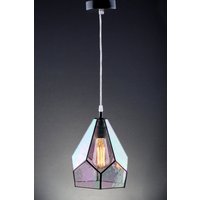 Handgefertigte Regenbogen Glas Pendelleuchte Terrarium Style Edison Lamp von AzaleaLampStudio