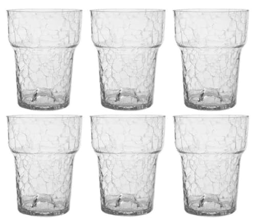 6 Stück XL Orchid Blumentopf Orchideen | ø 16 cm, H 18cm Orchideentopf Übertopf aus Glas Blumentopf Transparent Kristall Glasscherben 16 cm Pflanztopf Übertopf aus Glas Blumenkübel Blumenübertopf (6) von AzaliaDesign