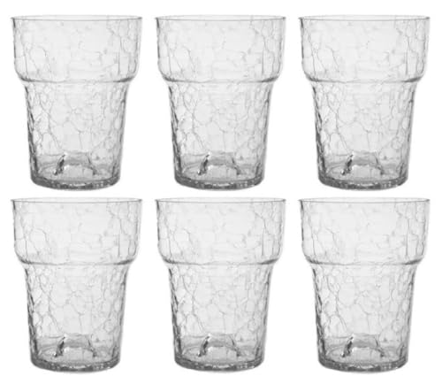 AzaliaDesign 6 Stück Blumentopf Transparent Kristall Glasscherben ø 13 cm, H 16cm Orchid Orchideen Orchideentopf Übertopf aus Glas Pflanztopf Übertopf aus Glas Blumenkübel Blumenübertopf | (6) von AzaliaDesign