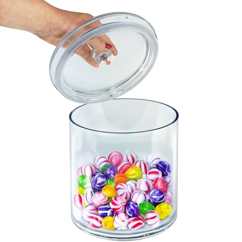 Azar Displays 400423 Kleiner runder Süßigkeitenbehälter mit Acryl-Deckel, luftdicht, transparent, Lebensmittelbehälter, Arbeitsplatte, Snack-Organizer, Großpackung für Speisekammer, Kaffee, Müsli und Azar Displays 400423 Kleiner runder Süßigkeitenbehälter mit Acryl-Deckel, luftdicht, transparent, Lebensmittelbehälter, Arbeitsplatte, Snack-Organizer, Großpackung für Speisekammer, Kaffee, Müsli und von Azar Displays