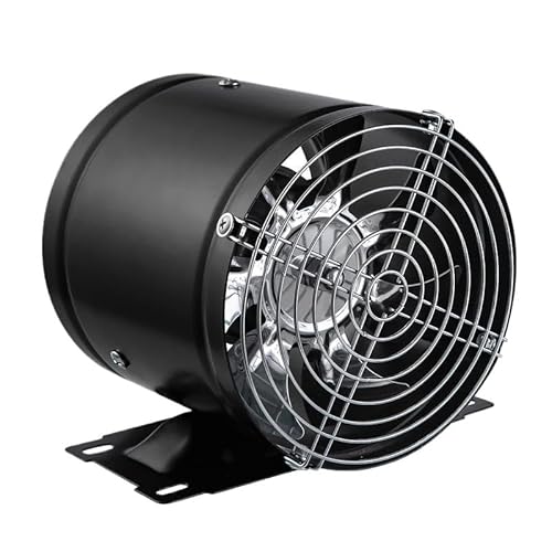 Azarton Crystallili Leiser Abluftventilator mit starkem Kupfermotor, 2800 U/min, für Küche & Bad, Metallgehäuse korrosionsbeständig für Büro & Wohnraum – WhisperFlowPro (Schwarz,140mmx180mm) von Azarton