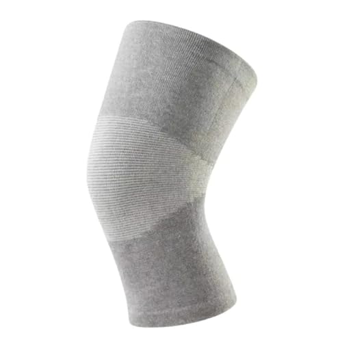 Azarton Gesundpurr BambooFitt Kniebandage aus atmungsaktivem Bambusgewebe – Elastische Bandage zur Schmerzlinderung, Stabilisierung und Unterstützung bei Verletzungen und Genesung (1PaarGrau,M) von Azarton
