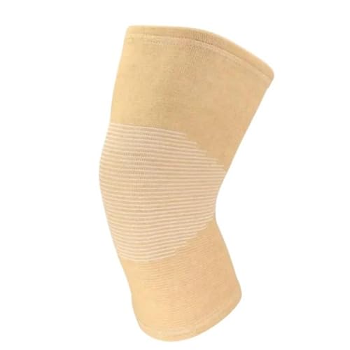 Azarton Gesundpurr BambooFitt Kniebandage aus atmungsaktivem Bambusgewebe – Elastische Bandage zur Schmerzlinderung, Stabilisierung und Unterstützung bei Verletzungen und Genesung (3PaarBeige,L) von Azarton