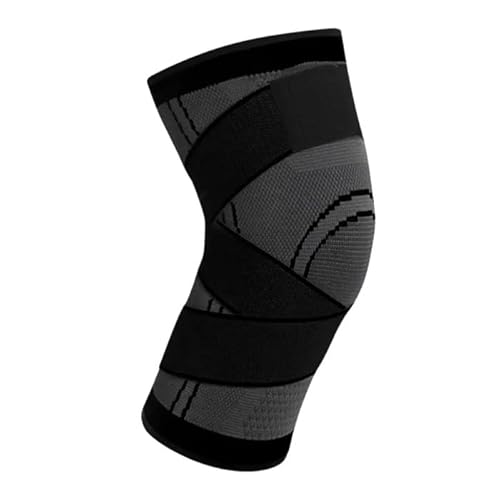 Azarton Gesundpurr Orthopedic Knee Brace Kniebandage, verstellbar, atmungsaktiv, für Sport und Arthritis, unterstützt Schmerzlinderung, mit Klettverschluss, für Damen und Herren (3xSchwarz,M) von Azarton