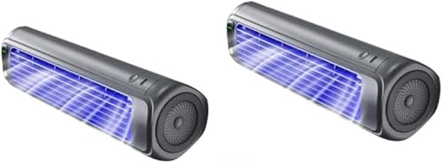 Azarton Migilife Cooling Ace Kompakter Turmventilator Tischventilator – Leiser & tragbarer Mini-Ventilator für Schreibtisch, Büro, Schlafzimmer, Zuhause (Grau 2x) von Azarton