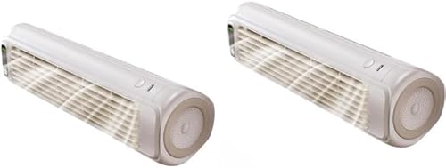 Azarton Migilife Cooling Ace Kompakter Turmventilator Tischventilator – Leiser & tragbarer Mini-Ventilator für Schreibtisch, Büro, Schlafzimmer, Zuhause (Weiß 2x) von Azarton
