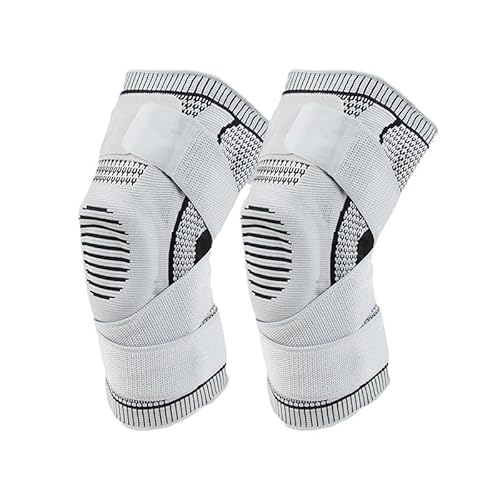 Azarton Noreliie AktivlifeE Kompressions-Kniebandage für Damen und Herren, Verstellbar, Atmungsaktiv, Rutschfest, für Sport, Alltag, Knieunterstützung, mit Seitenstabilisatoren (X 2,M(35-60kg)) von Azarton