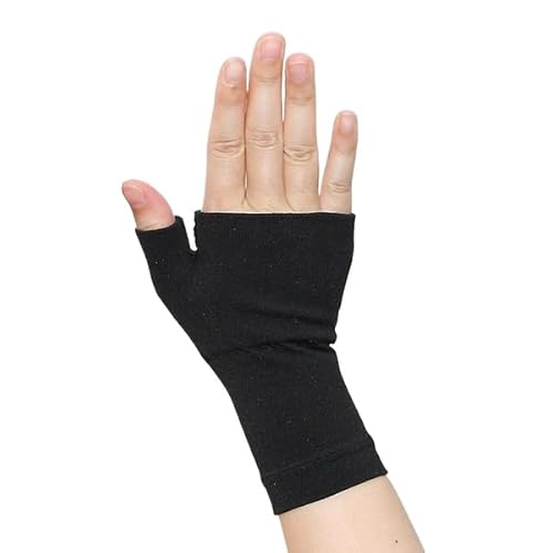 Azarton Ortorexx Handgelenk-Kompressionsmanschette mit Daumenstütze, verstellbar, atmungsaktiv, für Damen und Herren, unterstützt bei Arthritis, Karpaltunnel (Schwarz,M(14-16CM)) von Azarton