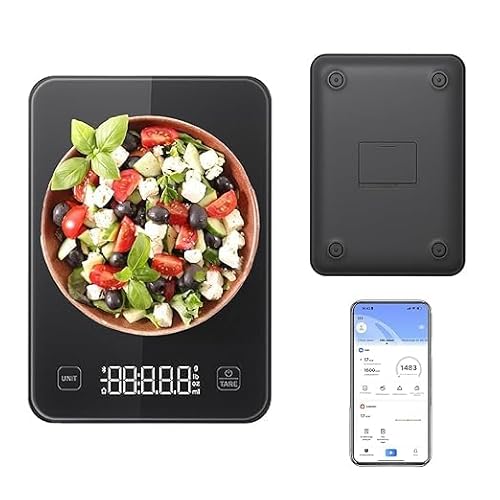 Azarton Vintara Smart Scale - in wenigen Wochen zur Traumfigur (Schwarz,3g-10000g) von Azarton
