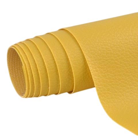 EasyfixLeder-Reparaturflicken Selbstklebendes Leder Reparaturset – PU Kunstleder Flicken – Wasserdichtes, flexibles Reparaturband für Sofa, Autositze, Möbel & Risse (Gelb,100x 70cm) von Azarton
