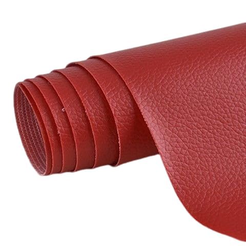 EasyfixLeder-Reparaturflicken Selbstklebendes Leder Reparaturset – PU Kunstleder Flicken – Wasserdichtes, flexibles Reparaturband für Sofa, Autositze, Möbel & Risse (Rot,100x 70cm) von Azarton
