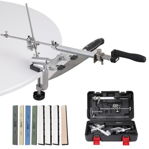 RX-009 Knife Sharpener - Ruixin Pro rx-009 Messerschärfer-set with 4 Grinding Stones 3 Diamond Grinding Stone, Messerschärfer Profi System with 360° Flip Rotation Fixed Angle RX-009 Knife Sharpener - Ruixin Pro rx-009 Messerschärfer-set with 4 Grinding Stones 3 Diamond Grinding Stone, Messerschärfer Profi System with 360° Flip Rotation Fixed Angle von Azarton