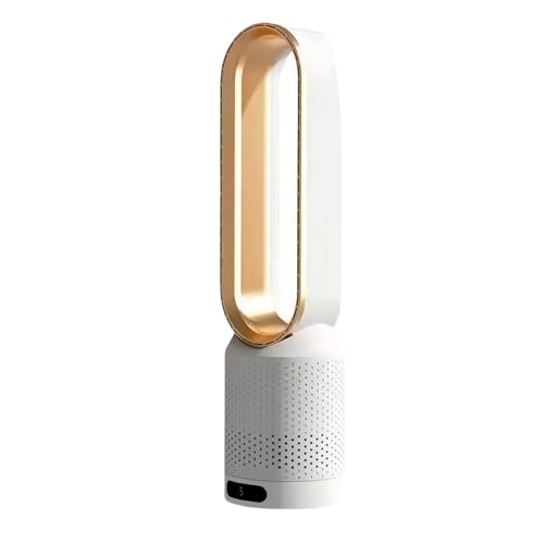 seladi AirPureV3 | 3-in-1 Turmventilator ohne Flügel mit Luftkühler, UV-Luftreiniger & Ionisator – Leise, Sicher & Effizient (Gold) von Azarton