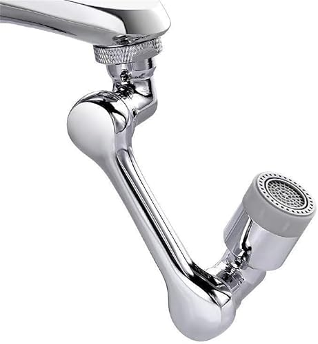 water jake wasserhahn aufsatz 1080° Drehbarer Wasserhahnaufsatz mit Verlängerung – Flexibler Wasserhahn Filter Adapter für Bad & Küche, Universalanschluss, Spritzwasserschutz (2 Stück) von Azarton