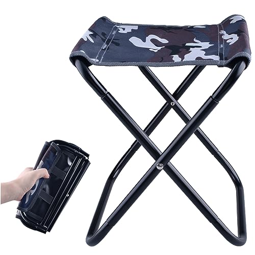 Azarxis Camping Hocker, klappbar und Leicht, Faltbar Hocker für Kinder Angeln Picknick Outdoor (Tarnung) von Azarxis