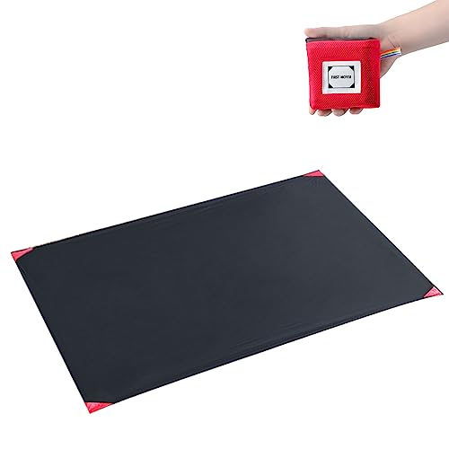 Azarxis wasserdichte Zeltunterlage, Vorzeltteppich, Stranddecke Picknickdecke für Reisen Picknick Camping (Schwarz, 200 x 210 cm) von Azarxis
