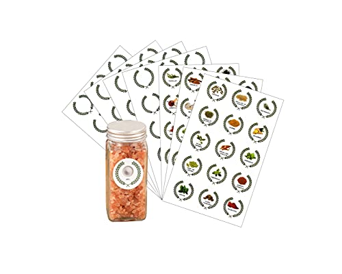 Azatemgo 45 Aufkleber für Gewürzgläser, selbstklebend, für Gewürze, für die Küche von Azatemgo