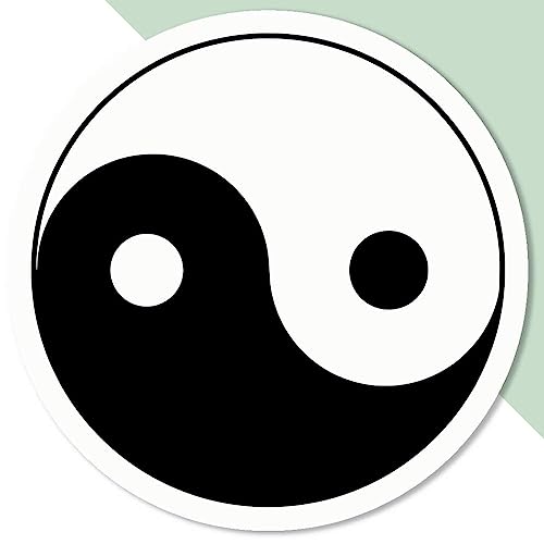 4 x Klein 50mm 'Yin und Yang-Symbol' Permanente Aufkleber (DW00089380) von Azeeda