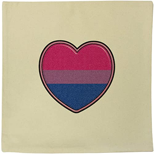 40cm 'Bisexuelles Stolz-Flaggen-Herz' Kissen Abdeckung (CV00029031) von Azeeda