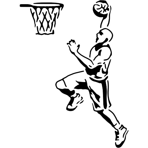 A4 'Basketball-Spieler' Wandschablone/Vorlage (WS00041941) von Azeeda