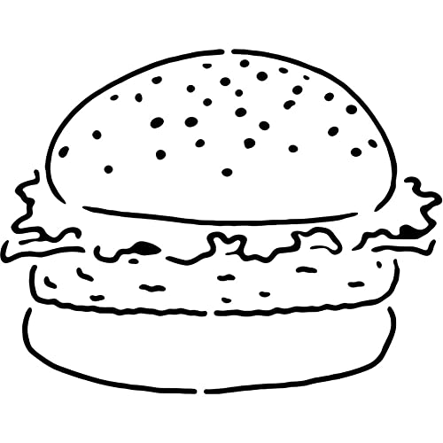 A4 'Burger' Wandschablone/Vorlage (WS00006471) von Azeeda