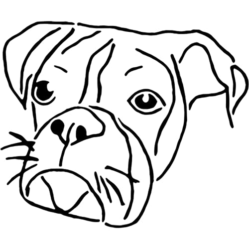 A5 'Boxer-Hund Gesicht' Wandschablone/Vorlage (WS00033824) von Azeeda