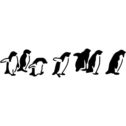 A5 'Gehende Pinguine' Wandschablone/Vorlage (WS00033540) von Azeeda