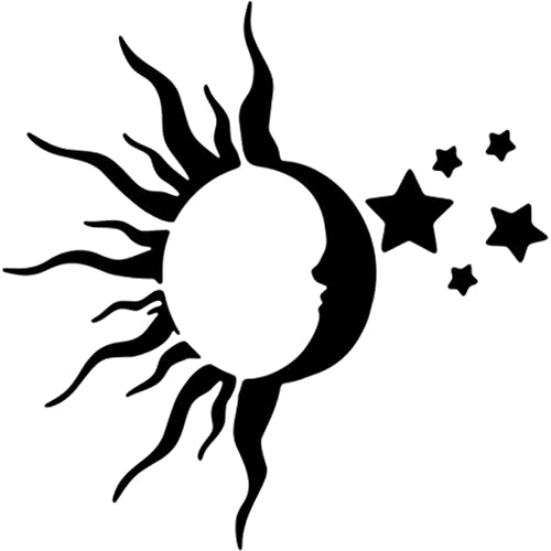 A5 'Sonne Mond Sterne' Wandschablone/Vorlage (WS00021672) von Azeeda