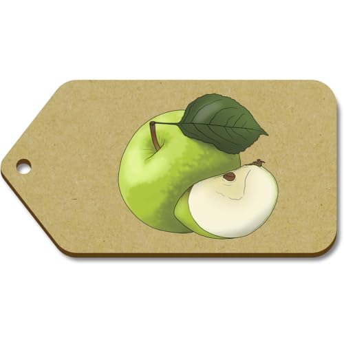 Azeeda 10 x Groß 'Apfel & Apfelstück' Hölzerne Tags (TG00127720) von Azeeda