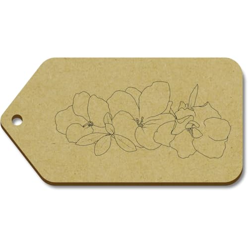 Azeeda 10 x Groß 'Azaleenblüten' Hölzerne Tags (TG00127722) von Azeeda
