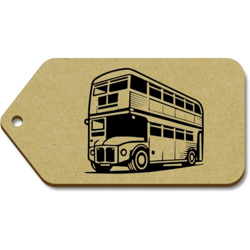 Azeeda 10 x Groß 'Doppeldecker-Bus' Hölzerne Tags (TG00129699) von Azeeda