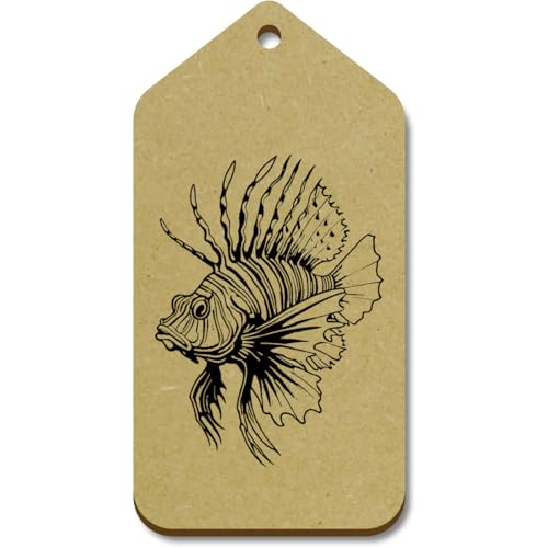 Azeeda 10 x Groß 'Feuerfisch' Hölzerne Tags (TG00125222) von Azeeda