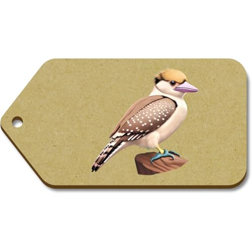 Azeeda 10 x Groß 'Gehockter Kookaburra' Hölzerne Tags (TG00124466) von Azeeda