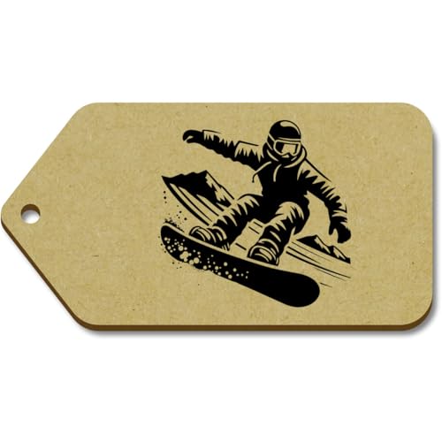 Azeeda 10 x Groß 'Snowboarder' Hölzerne Tags (TG00129684) von Azeeda