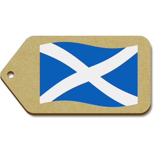 Azeeda 10 x Groß 'Winkende schottische Flagge' Hölzerne Tags (TG00123969) von Azeeda