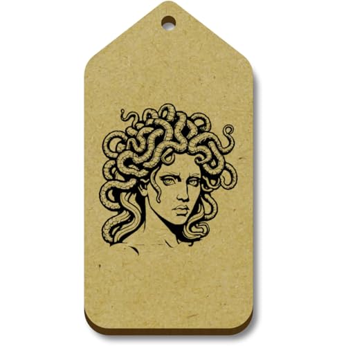 Azeeda 10 x 'Medusa Gorgo' 66mm x 34mm Hölzerne Tags (TG00124825) von Azeeda