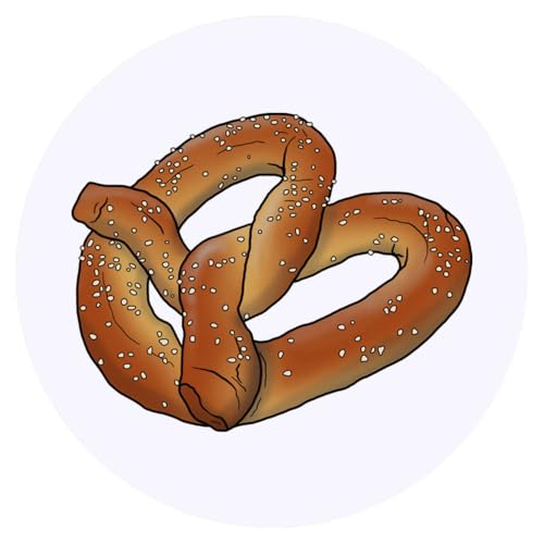 Azeeda 24 x 'Brezel' Aufkleber - für Basteln, Scrapbooking und Etikettierung (SK00042794) von Azeeda