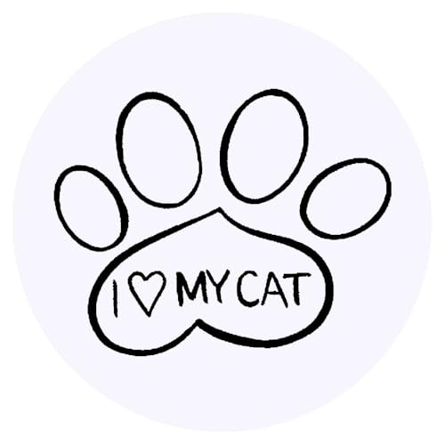 Azeeda 24 x 'I Love My Cat' Aufkleber - für Basteln, Scrapbooking und Etikettierung (SK00000282) von Azeeda