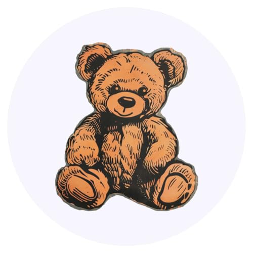 Azeeda 24 x 'Lächelnder Teddy' Aufkleber - für Basteln, Scrapbooking und Etikettierung (SK00064078) von Azeeda