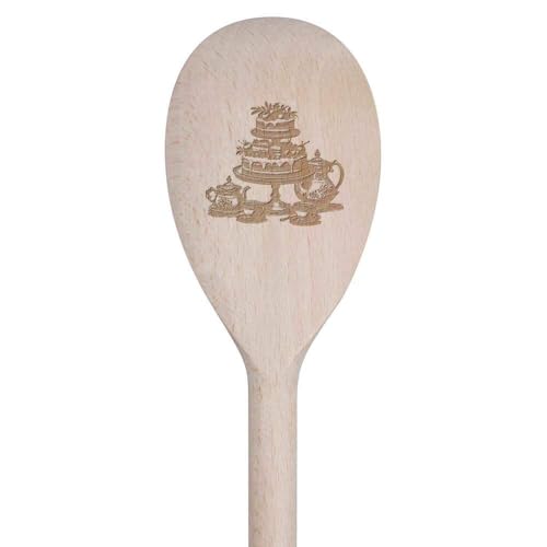 Azeeda 30cm 'Nachmittagstee-Setting' Hölzerner Kochlöffel (SO00025307) von Azeeda