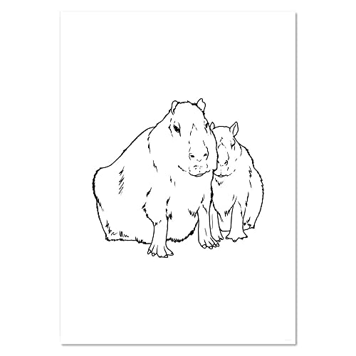 Azeeda A3 'Kuscheliges Capybara' Poster/Kunstdruck (PP00227220) von Azeeda