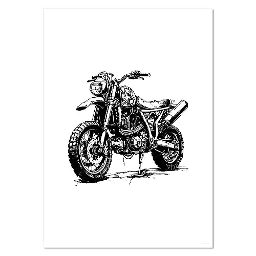 Azeeda A4 'Motorrad' Poster/Kunstdruck (PP00243244) von Azeeda
