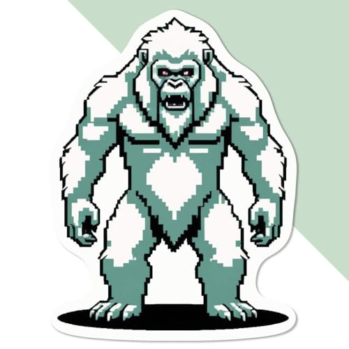 Azeeda Mittel 100mm 'Der schwer fassbare Yeti' Permanente Aufkleber (DW00125501) von Azeeda