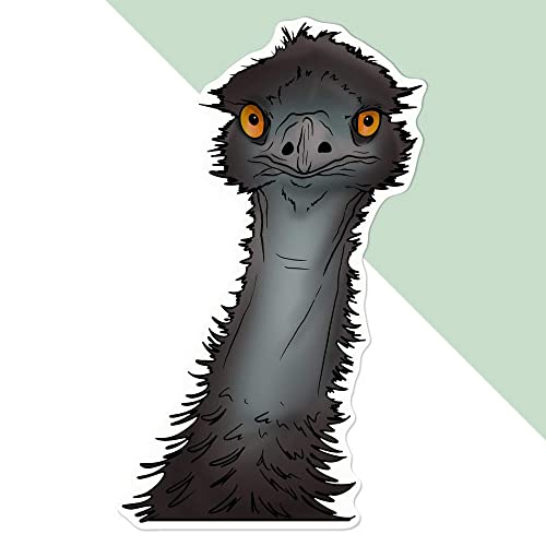 Große 210mm 'Emu-Gesicht' Permanente Aufkleber (DW00067667) von Azeeda
