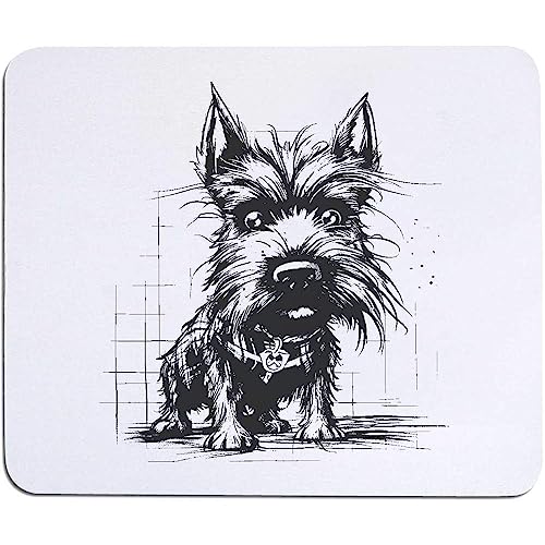 'Punk-Scottish-Terrier' Maus Matte/Schreibtisch Pad (MO00025256) von Azeeda