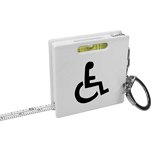 'Rollstuhl-Symbol' Schlüsselring-Maßband/Wasserwaage (KM00004892) von Azeeda